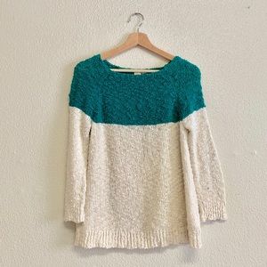 Anthropologie Yellow Bird Color-blocked Sweater